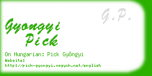 gyongyi pick business card
